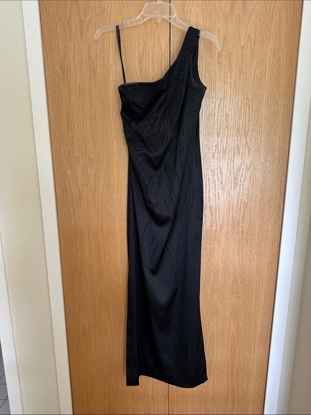 Rampage One-Shoulder Black Evening Gown